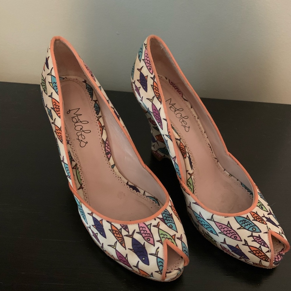 Maloles Fish wedge shoes Sz 37.5